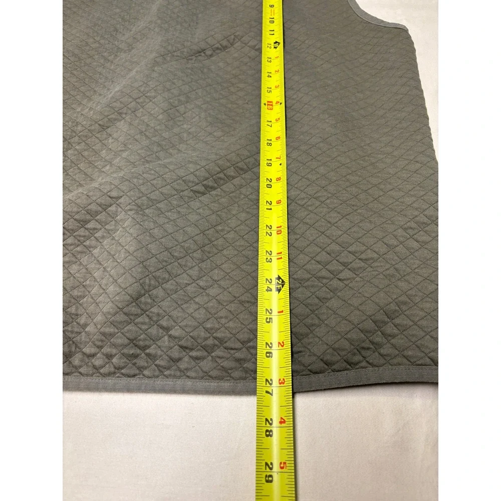 Rhone‎ Gramercy Quilted Full Zip Vest Mens Large Olive Green 101669 Mock Neck